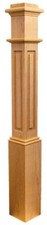 991RSP Raised Panel Ranch Box Newel Post