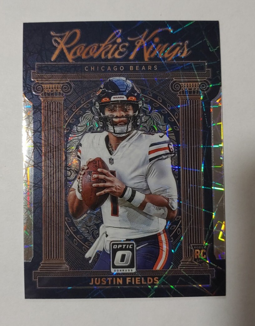 Justin Fields 2021 Donruss Optic Rookie Kings Silver Prizm RK-4 Case Hit Bears