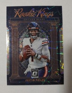 Justin Fields 2021 Donruss Optic Rookie Kings Silver Prizm RK-4 Case Hit Bears