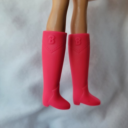 1990s Barbie Mattel Pink Tall English Equestrian Horse Riding Boots