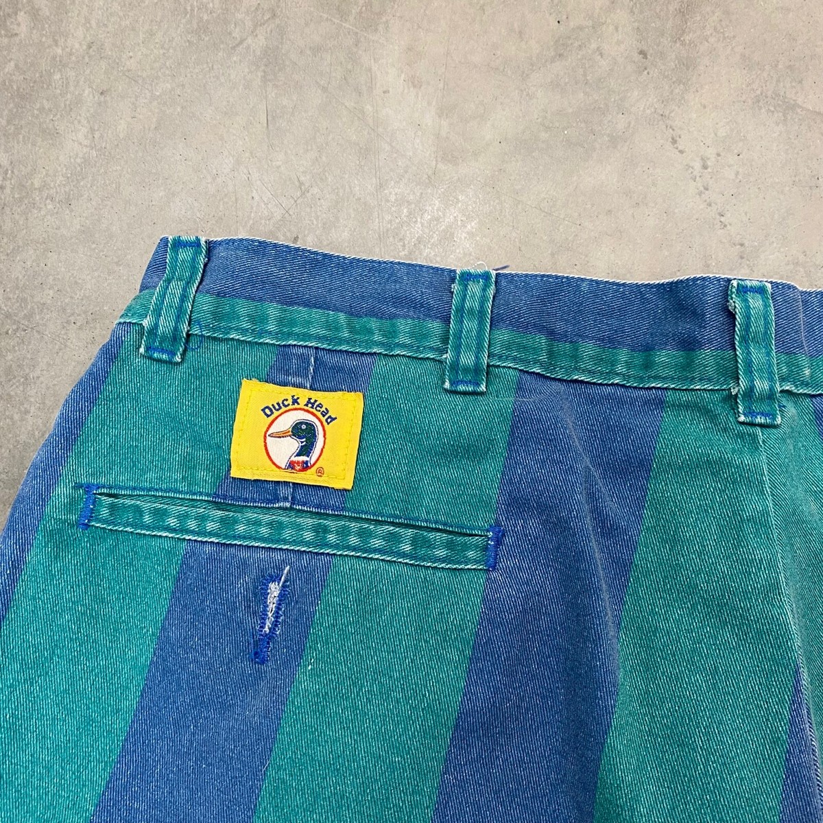 VTG 80s 90s Duck Head Striped Canvas Shorts USA | eBay