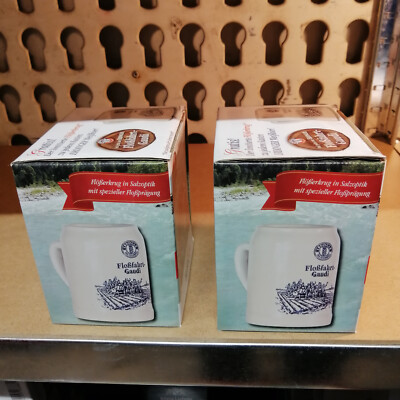 Erdinger Floßfahrt-Gaudi 2x Steinkrug 0,5 l Sammlerstück neu