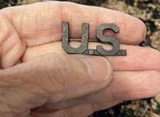 Authentic WWI US Army Officer Collar Insignia Lapel Pin 1 3/16" Original W23