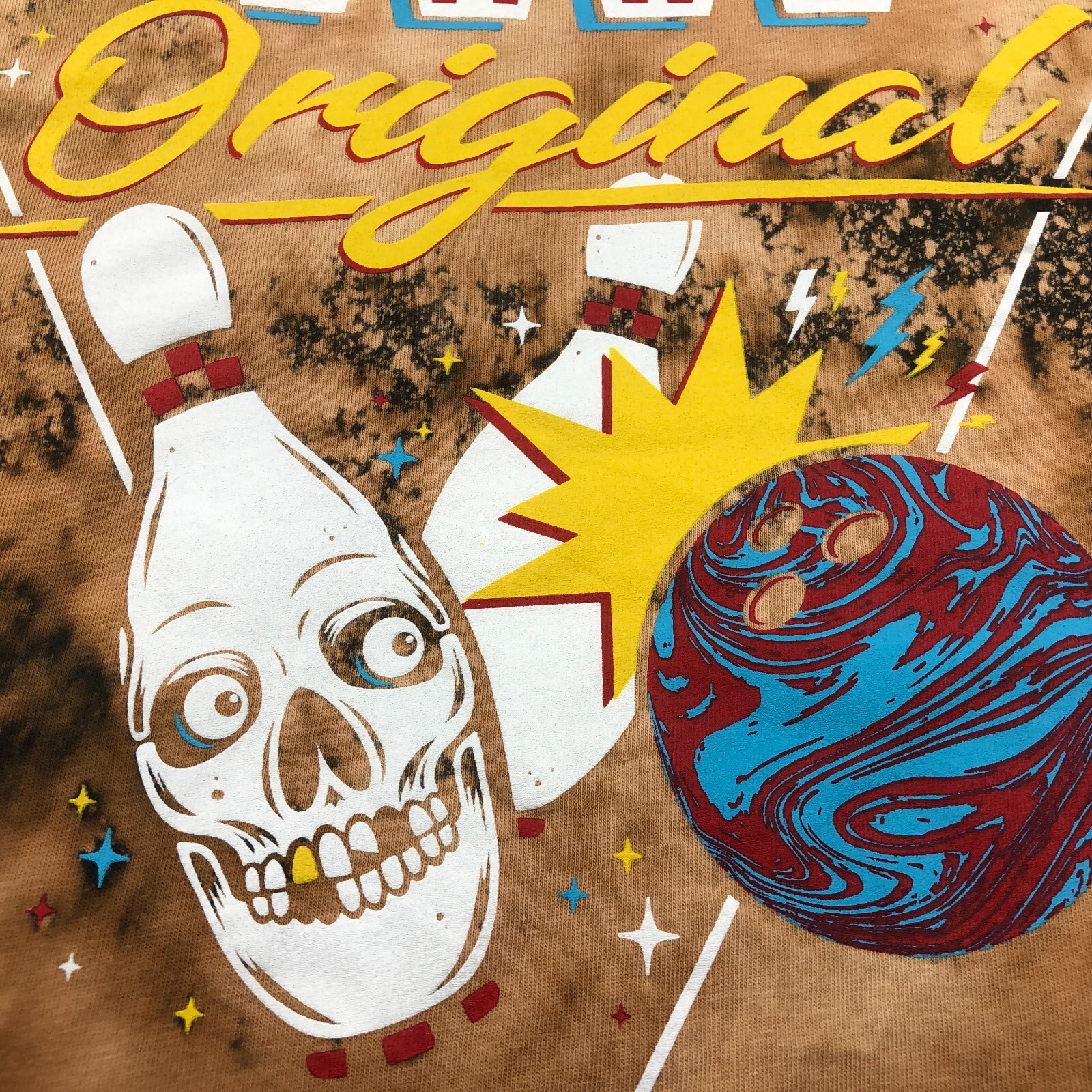 Vans Shirt Mens 2XL Brown Short Sleeve Graphic Skate Bleached Skulls Bowling eBay