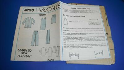 McCalls 4793 Damen Outfit Schnittmuster UNCut Umpaket fehlt