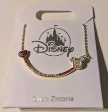 NEW Disney Parks Jeweled Mickey  Heart Necklace Valentine's Day