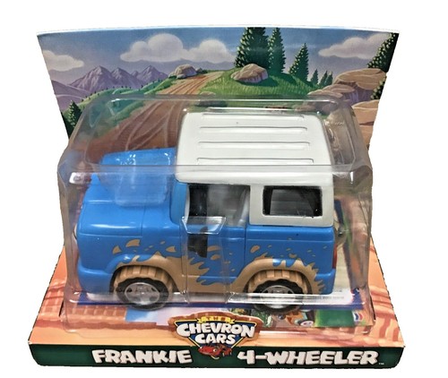 Chevron Cars Frankie 4-Wheeler Blue with Muddy Tires Missing Top