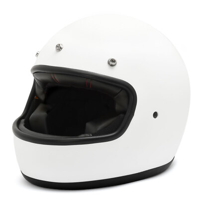 Helm The Maverick Mattweiß, Integralhelm, Full Face Helmet Flat White