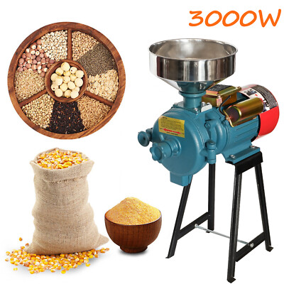 3000W Electric Grinder Flour Mills Rice Coffee Grain Corn Wheat Milling Machine