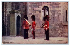 c1910 Rifle Castle Changing Guard Military in London Oilette Tuck Art Postcard
