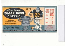 1973 Sugar Bowl Football Ticket stub Alabama vs Notre Dame bxtxt 