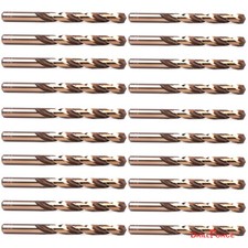 20PCS 1/4" Cobalt Drill Bit Set M35 HSS Jobber Length Twist Drill Bits Tools