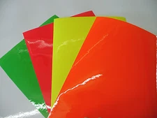 10 x A4 Of Sticky Back Plastic Fluorescent Neon Self Adhesive Sign Vinyl Fablon
