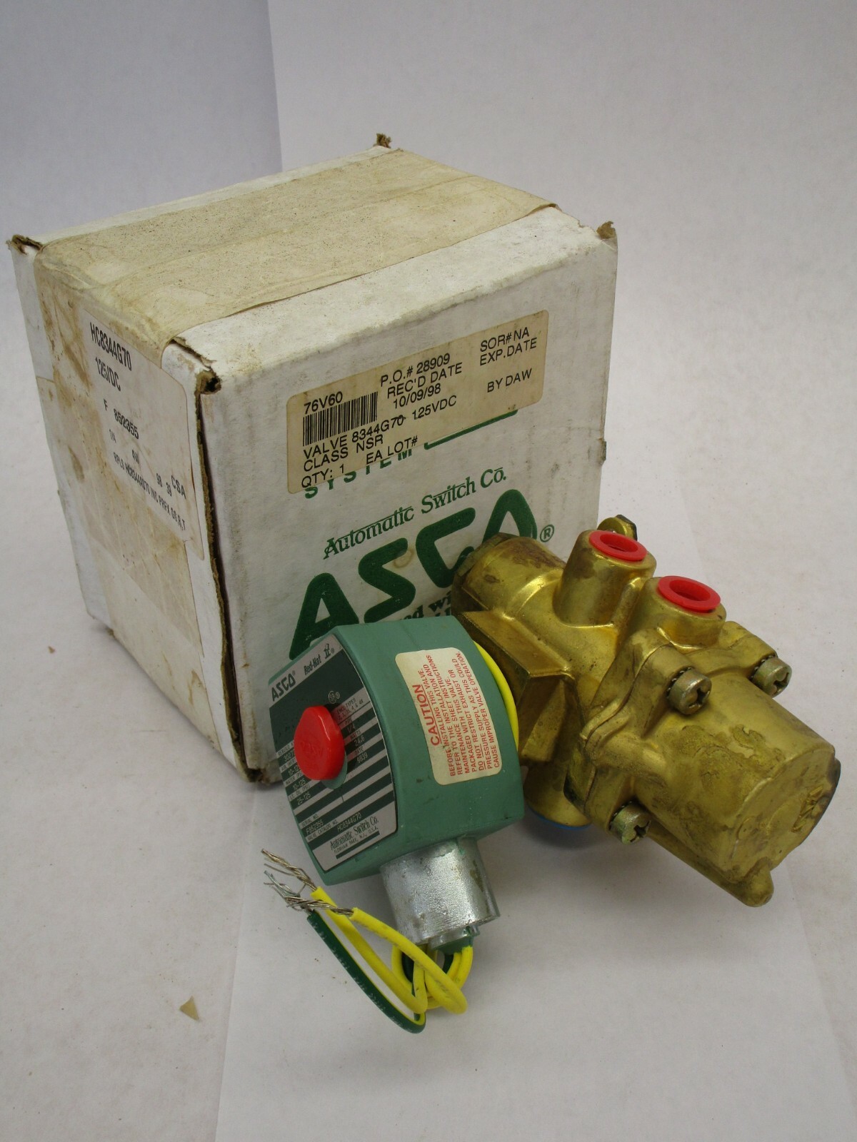 ASCO HC8344G70 125vDC 24.6W 1/4" Solenoid Valve - for sale online | eBay