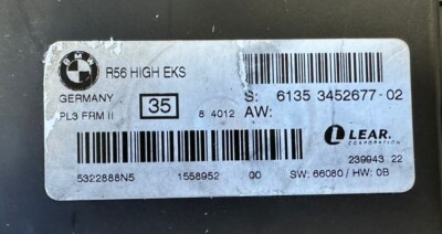 BMW MINI Clubman R56 Footwell Light Module High EKS ECU Pl3 FRM II 
