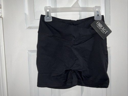 OMKAGI Women's Pixel In BLACK. Butt Lift Workout Shorts Seamless High Waist S - Picture 3 of 24
