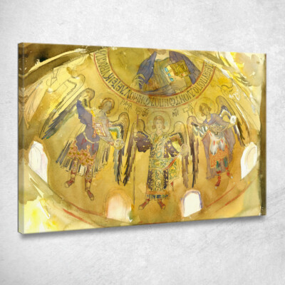 Engel Mosaik Cappella Palatina Palermo John Singer Sargent, jss16 quadro stamp
