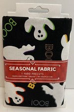 Seasonal Fabric 1-Yard Precuts Ghosts 100 Cotton 36x44 Halloween