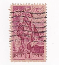 STAMP US SCOTT 1268 "Dante Alighier" 5 CENT 1965 USED FANCY CANCEL