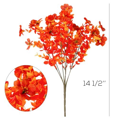 18 Pcs Artificial Mums Flowers,Fall Porch Decor Flower,Non Fading Fake Mums - Picture 3 of 6