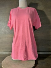 Gildan Women's Basic Short Sleeve Cotton POLY CREW T-Shirt SIZE MEDIUM PINK