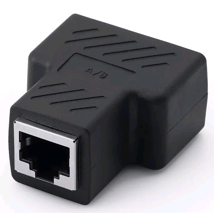 RJ45 Splitter Adapter 1 to 2 Ways Dual Female Port CAT6/5/7 LAN ...