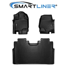 SMARTLINER Custom Fit Floor Mats 2015-2021 F-150 SuperCrew Front Bucket Seats