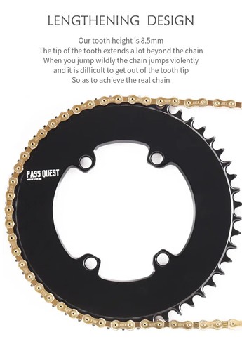 110BCD Road Bike Narrow Wide Chainring 40T-60T Round Chainwheel 4 Bolts - Picture 18 of 36