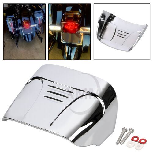 Chrome Rear Taillight Visor For Harley Night Train Road King Glide Ultra Limited - Picture 1 of 12