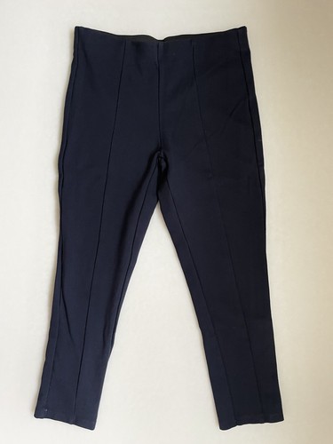 Set 2 Zara Kids Girls Stretch Pants Trousers Sz 8 128 Dark Blue Viscose Elastic - Picture 2 of 12
