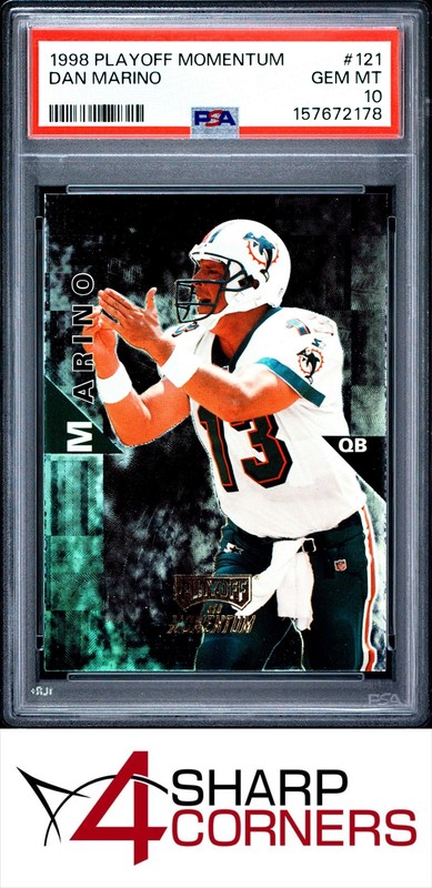 1998 PLAYOFF MOMENTUM #121 DAN MARINO DOLPHINS HOF PSA 10