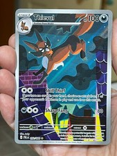 POKEMON THIEVUL 092/084 ILLUSTRAZIONE RARA CARTA NERA PECE QUASI NUOVA