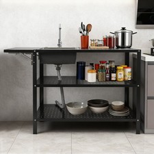 Laundry Sink Single Bowl Sink Freestanding Kitchen Utility Sink Stainless Steel