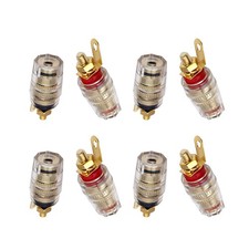 8Pcs 4mm Amplifier Speaker Terminal Binding Post Banana Plug Socket Connector