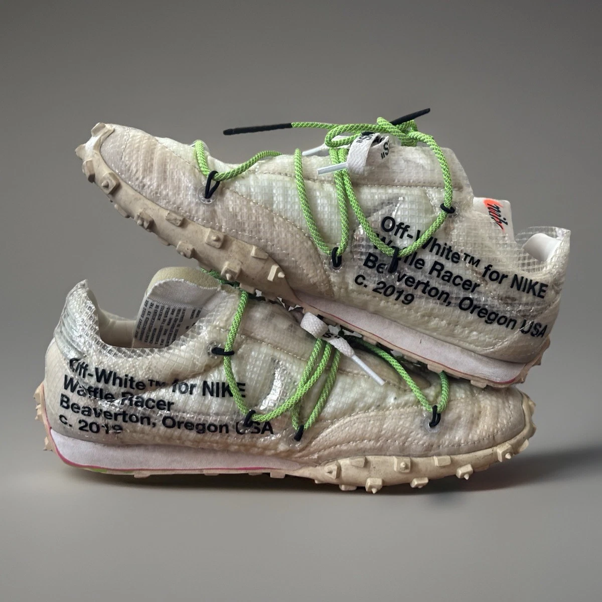 Nike x OFF WHITE Nike Waffle Racer Athletic Shoes for Women for