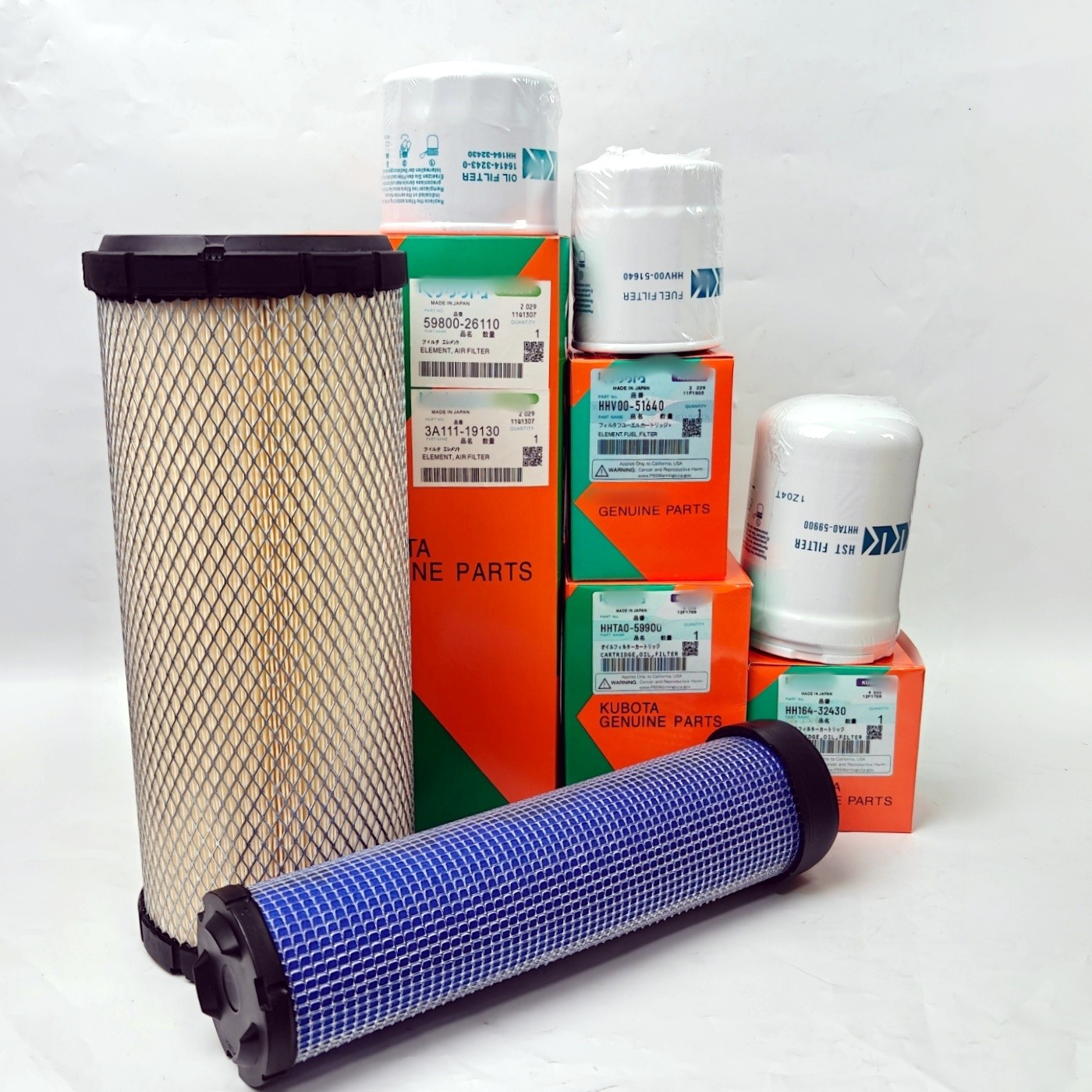 Maintenance Filter Kit for Kubota Skid Steer Loaders SVL75-2 (SN 26158 & Above)