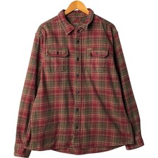 Used Orvis long-sleeved flannel check shirt men's size XL equivalent
