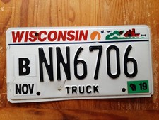 1 x Original USA Nummernschild aus WISCONSIN - THE BADGER STATE*TOP*TOP*TOP*