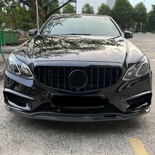 FOR MERCEDES E-CLASS W212 14-16 FRONT GRILLE GLOSS BLACK PANAMERICANA GTR STYLE - Picture 14 of 15