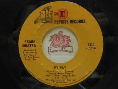 Frank Sinatra   My Way / Blue Lace, 45 RPM VG (GB)