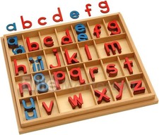 Elite Montessori Wooden Movable Alphabet with Box Preschool Spelling Learning 