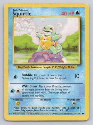 Squirtle Normal Base Set 063/102