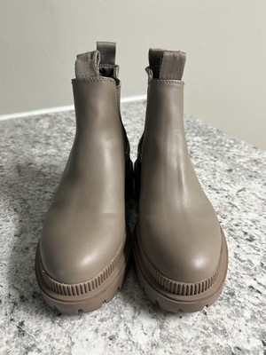 Divided by H&M Women s Brown Faux Suede Chelsea Boots Lug Sole US 7