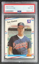 TOM GLAVINE PSA 8 1988 FLEER #539 ROOKIE RC BRAVES 1132