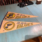 NHL St-Louis Blues Vintage Circa 1970's 80’s Team Logo Hockey Pennant Lot Of 2
