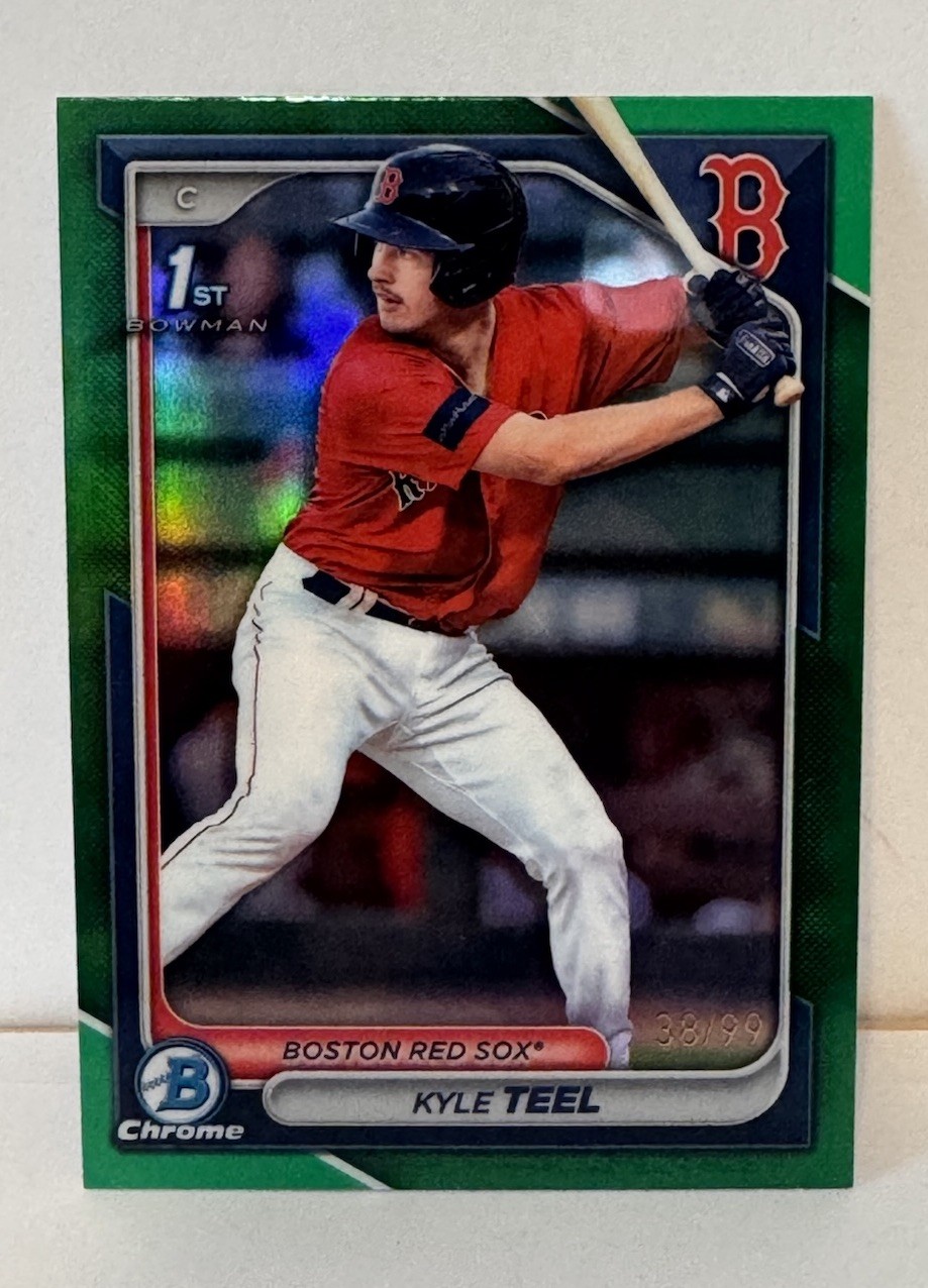 2024 Bowman Chrome Prospects Kyle Teel 1st Bowman Green Refractor /99