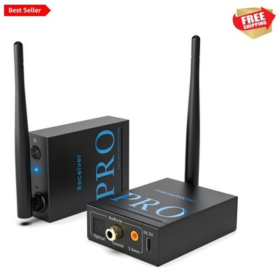 2.4GHz Wireless Audio Transmitter and Receiver 1 TX+1 RX, HiFi Audio, 20ms Lo...