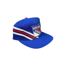 Vtg Rare NWT NHL New York Rangers Apex One Wool Big Logo Blue Snapback Hat