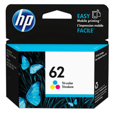 New Genuine HP 62 Tri-Color Ink Cartridge - Sealed - Expires April 2027