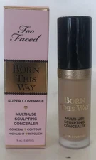 TOO FACED Born This Way Super Coverage Sculpting Concealer LATTE .5 oz NIB 0.5oz